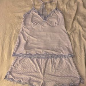 Purple Stripped Night Set (M)